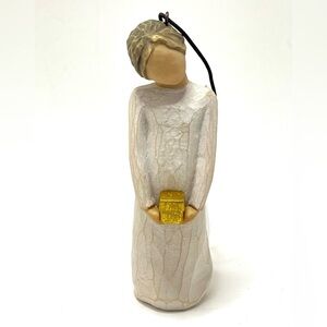 BNIB Willow Tree Spirit of Giving Hanging Figurine Gold Leaf Hand Painted Resin